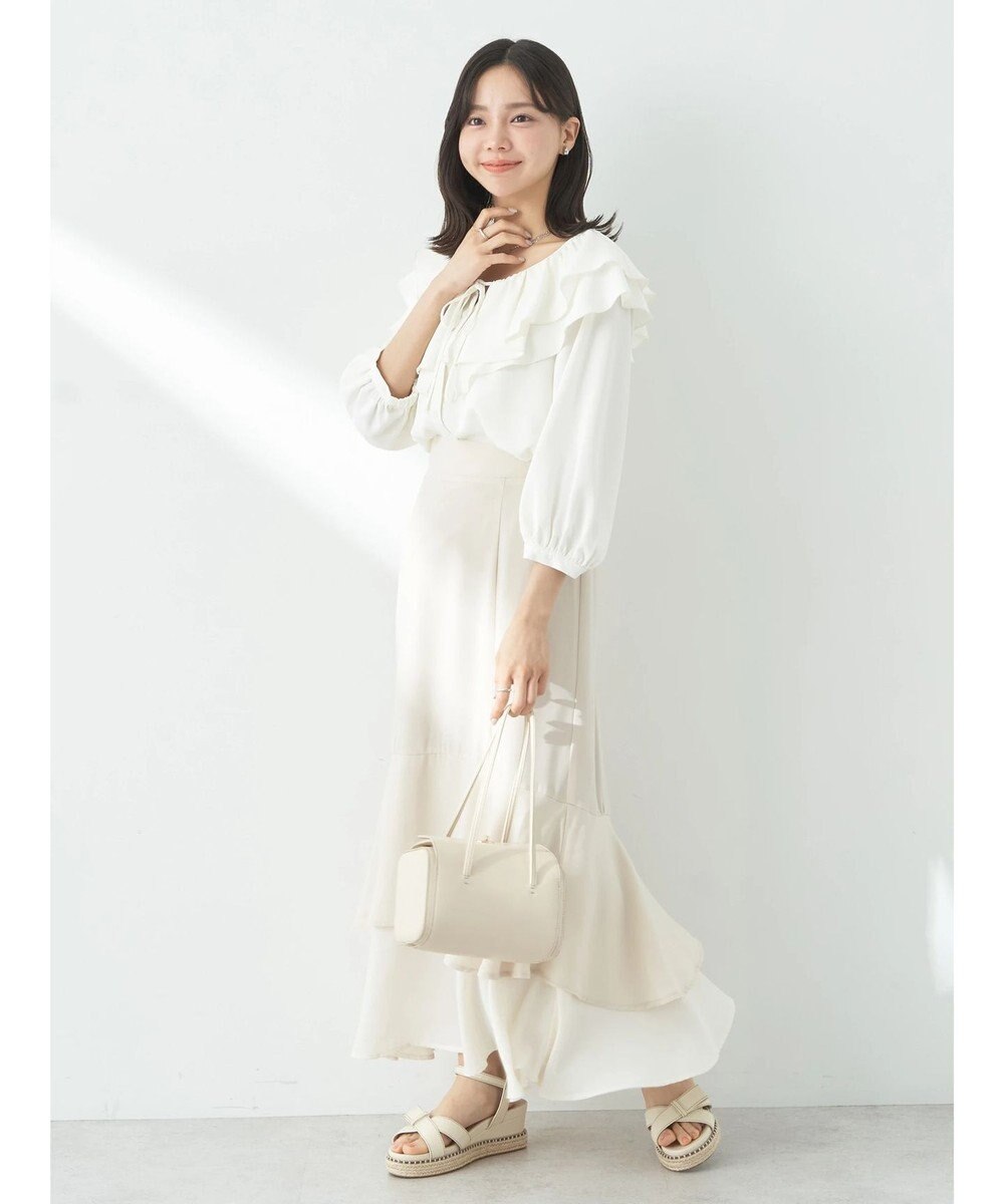 earth music&ecology メローラッフルブラウス 