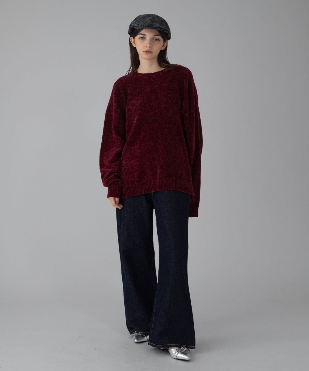 WEGO 【ユニセックス着用ITEM/MLサイズ展開】ベロアモールプルオーバー 