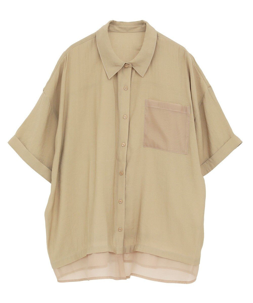 Green Parks 裾レイヤードショートスリーブシャツ 