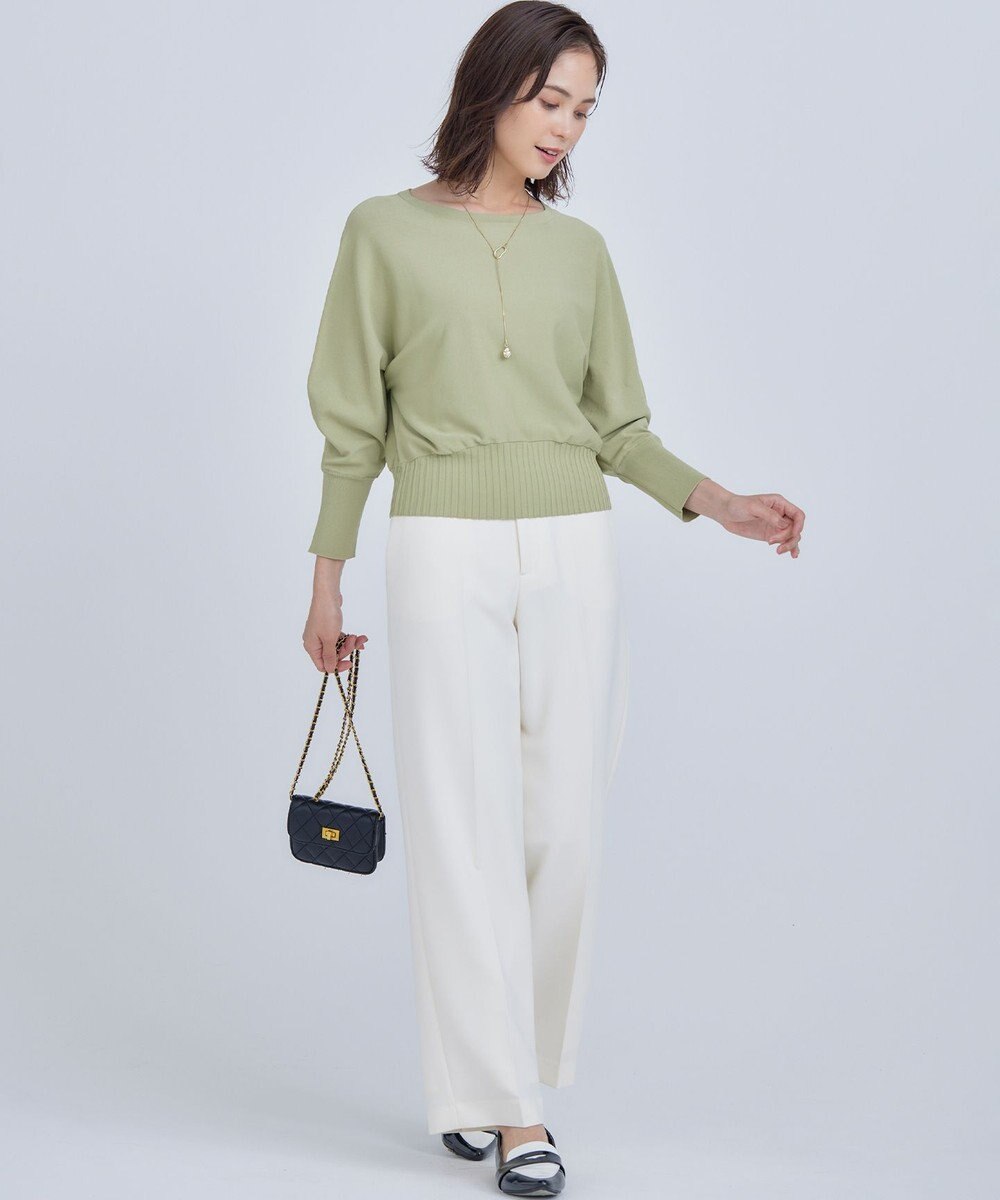 組曲 S 【WEB限定】ベーシックダブルクロス ワイドストレートパンツ 