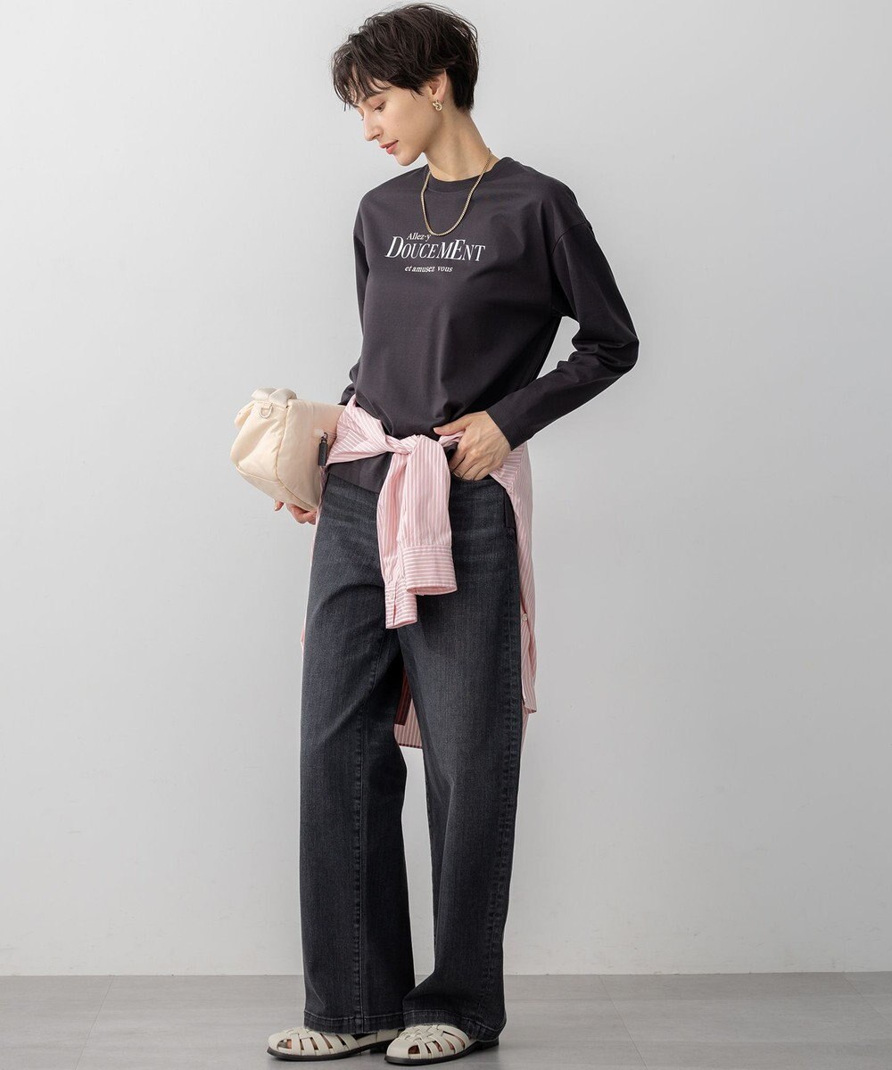 23区 【洗える】ロゴプリント コットン Tシャツ 