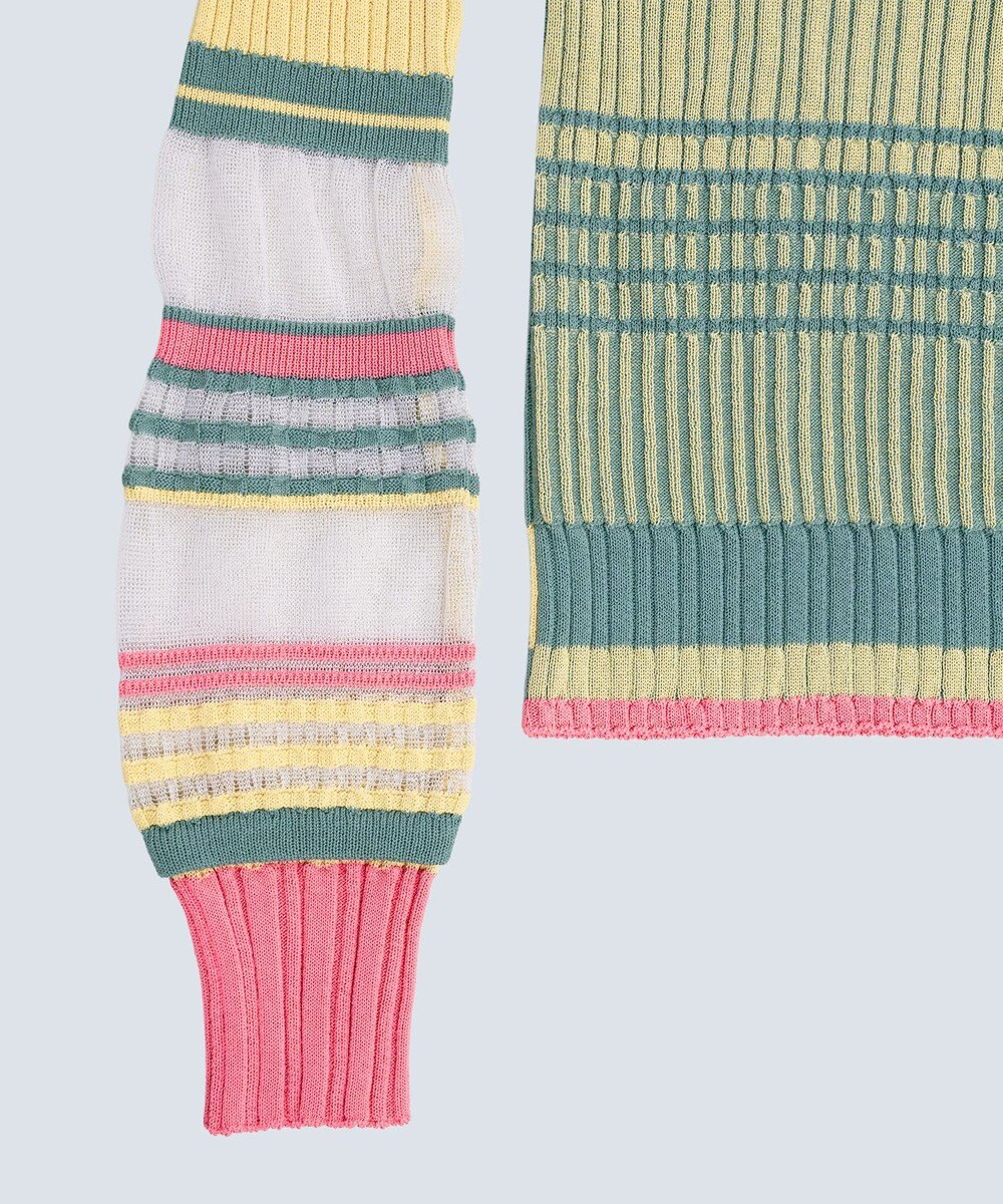 COQ CONCORD カラーブロックリブニット 