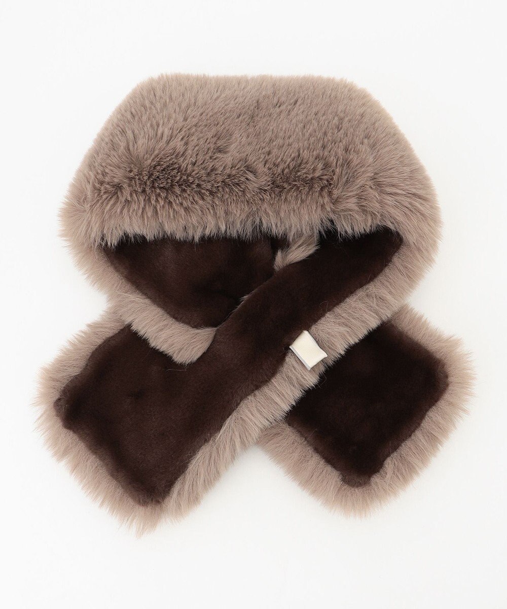 自由区 リバーシブルフェイクファーティペット 