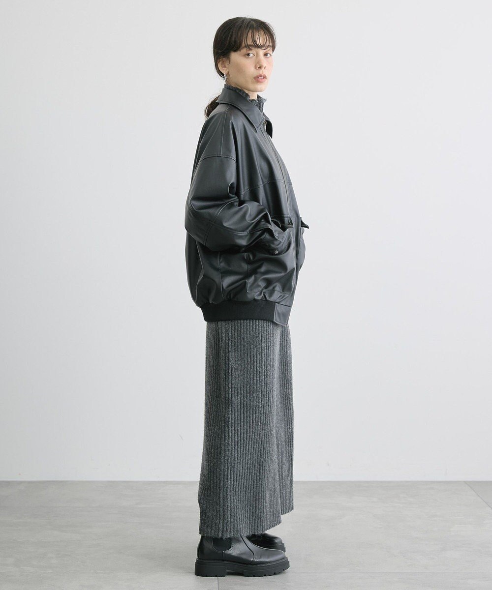 AMERICAN HOLIC フェイクレザーブルゾン 