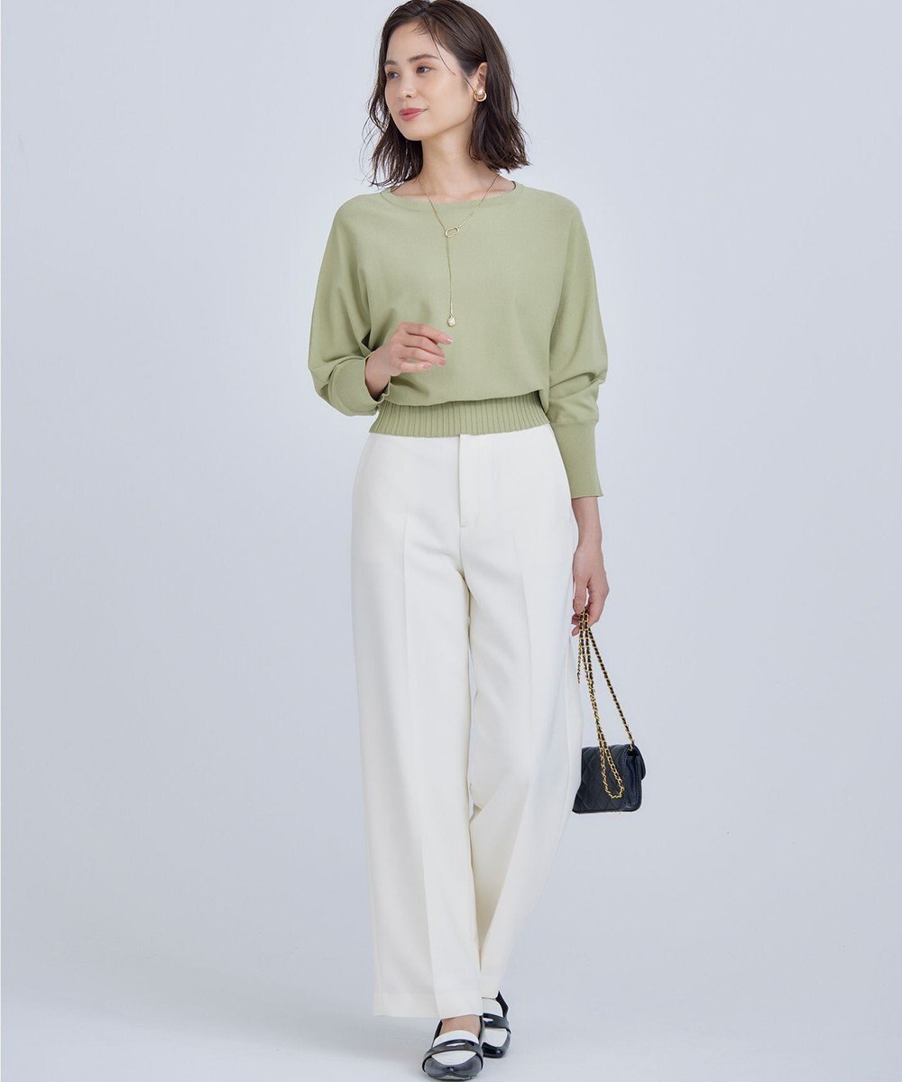 組曲 S 【WEB限定】ベーシックダブルクロス ワイドストレートパンツ 