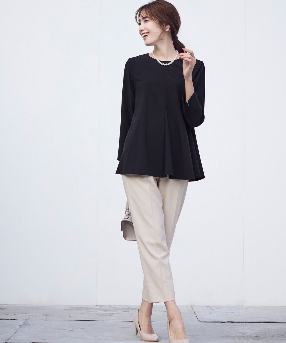 ANY SIS L 【セットアップ対応】セレモニーダブルクロス テーパードパンツ 