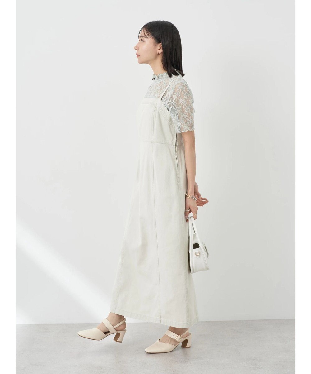 earth music&ecology レースドッキング半袖プルオーバー 