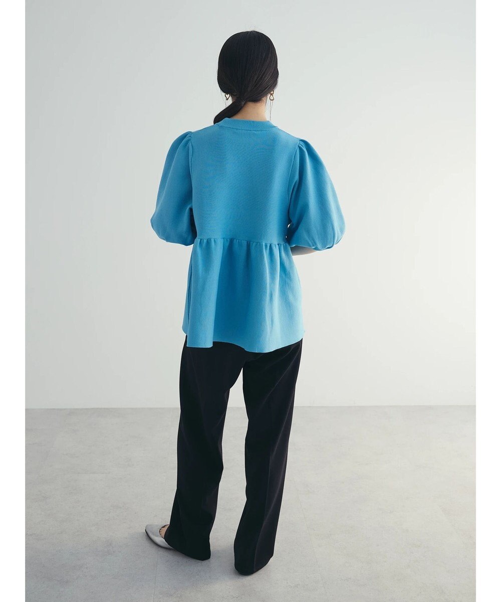 Green Parks armonia. ウエストギャザー袖ボリュームニット 