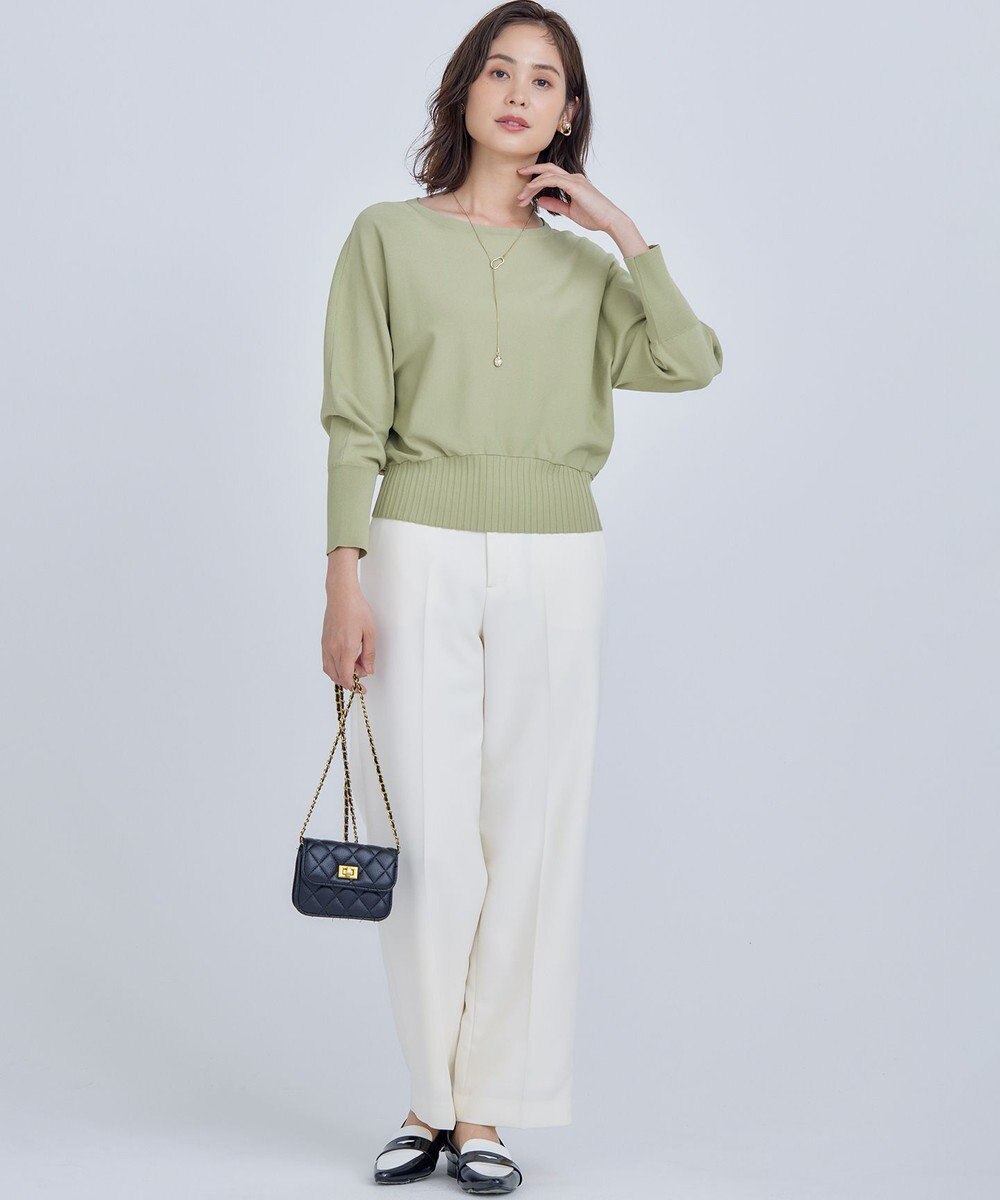 組曲 S 【WEB限定】ベーシックダブルクロス ワイドストレートパンツ 