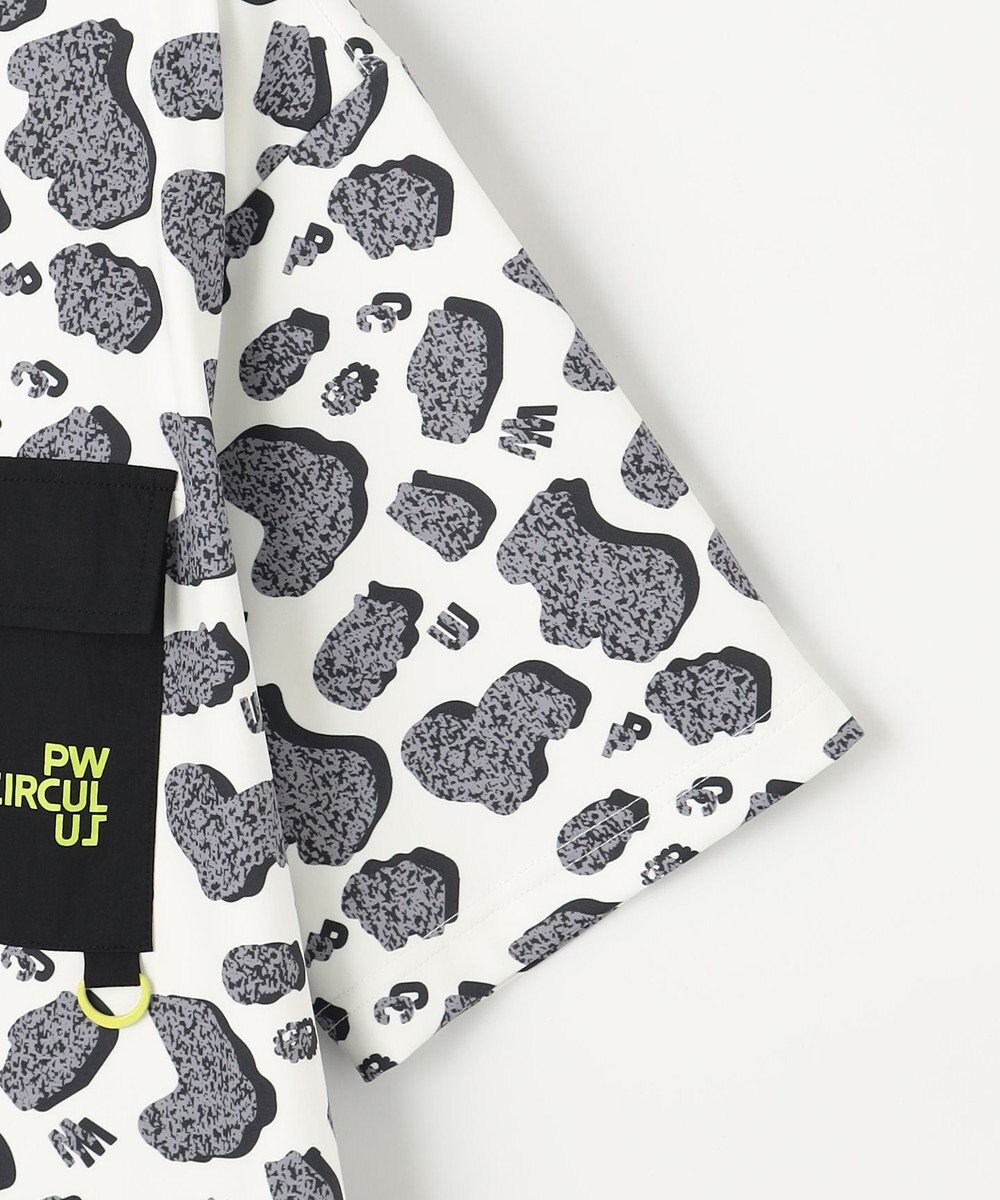 PW CIRCULUS 【UV遮蔽率99.5%  UVカット/速乾/ストレッチ】【MEN】アニマルドットポケットモックT ゴルフ 