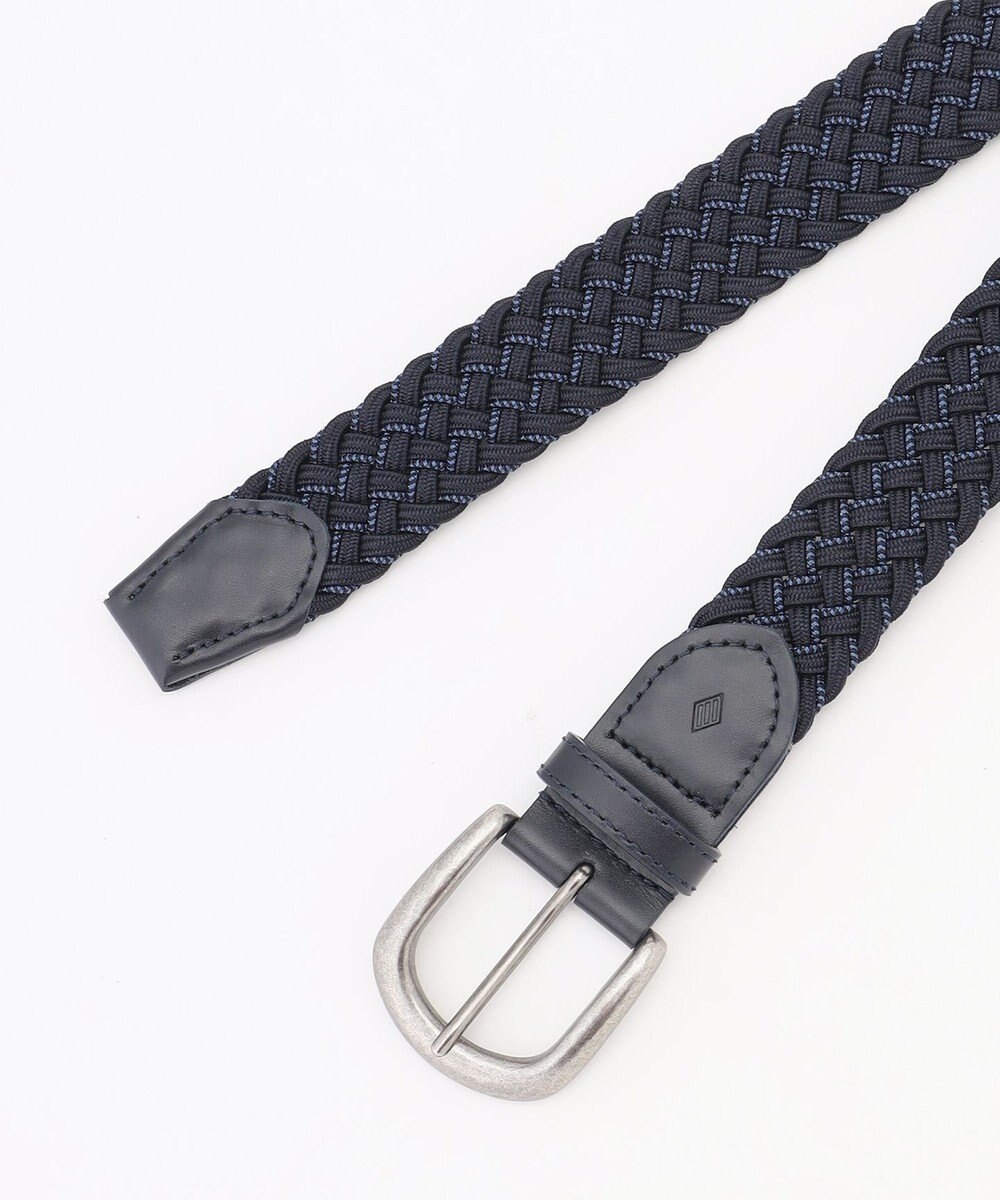 JOSEPH ABBOUD 【キングサイズ・イタリア素材・ストレッチ・日本製】メランジグリッドストレッチ ベルト 