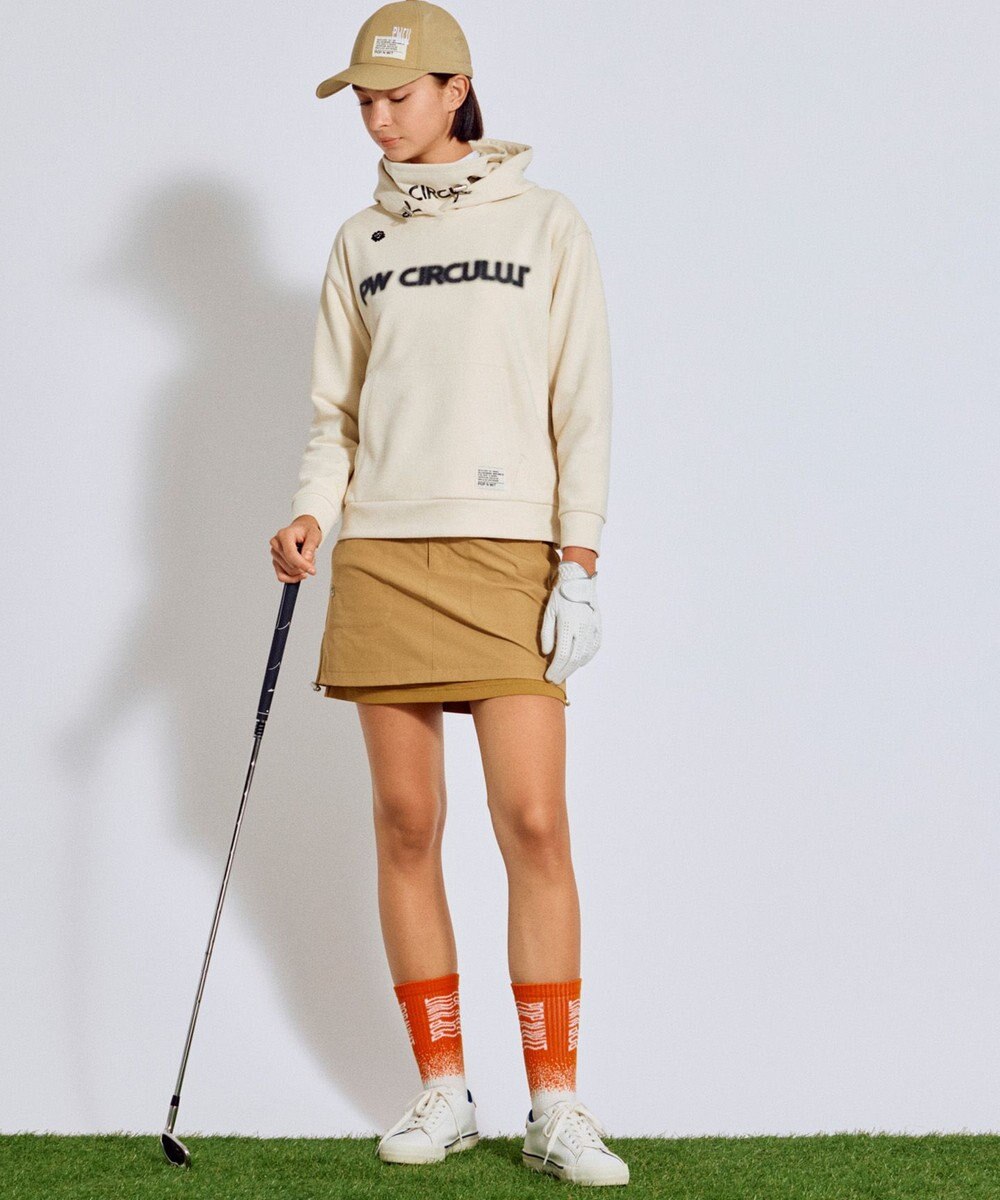 PW CIRCULUS 2025 NEW！【手洗い洗濯可】【WOMEN】キャットグラフィック スエードライク デタッチャブルフーディ ゴルフウェア レディース 