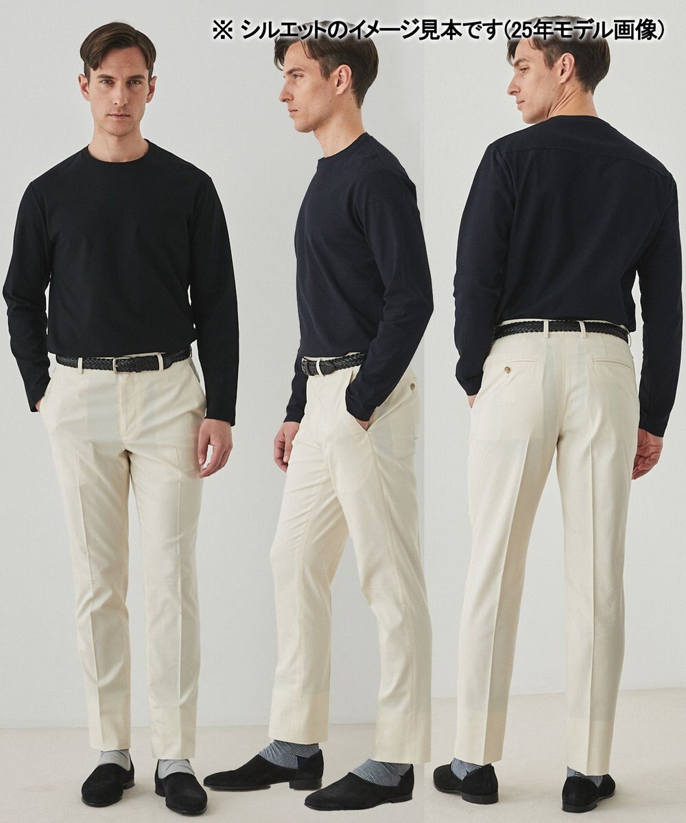 GOTAIRIKU 仕事で着られる綿パン【吸水速乾/ストレッチ/折り目加工】クールマックスコットンパンツ_ノータック（26年モデル） 