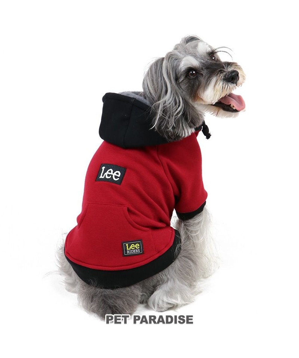 PET PARADISE 犬 服 Ｌｅｅ パーカー 【小型犬】 ロゴ 赤 赤