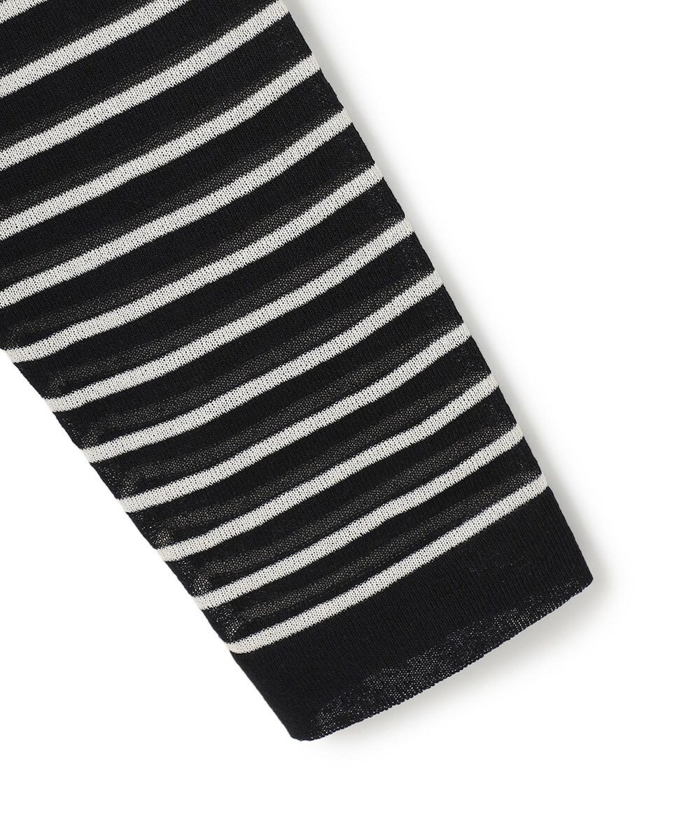 UNFILO シアーフォルムニット ボーダー 