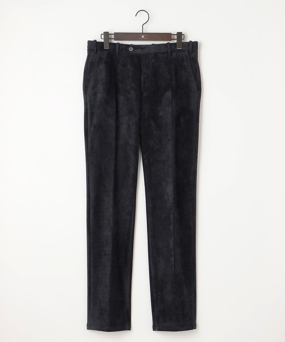 JOSEPH ABBOUD 【軽量】ブロックベロア ストレッチ パンツ 