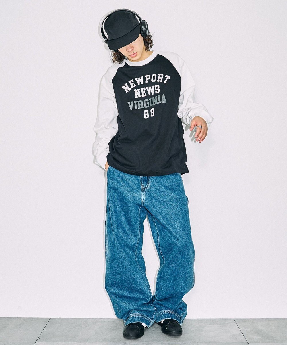 WEGO 【ユニセックス着用ITEM】ラグラングラフィックBIGロンT 