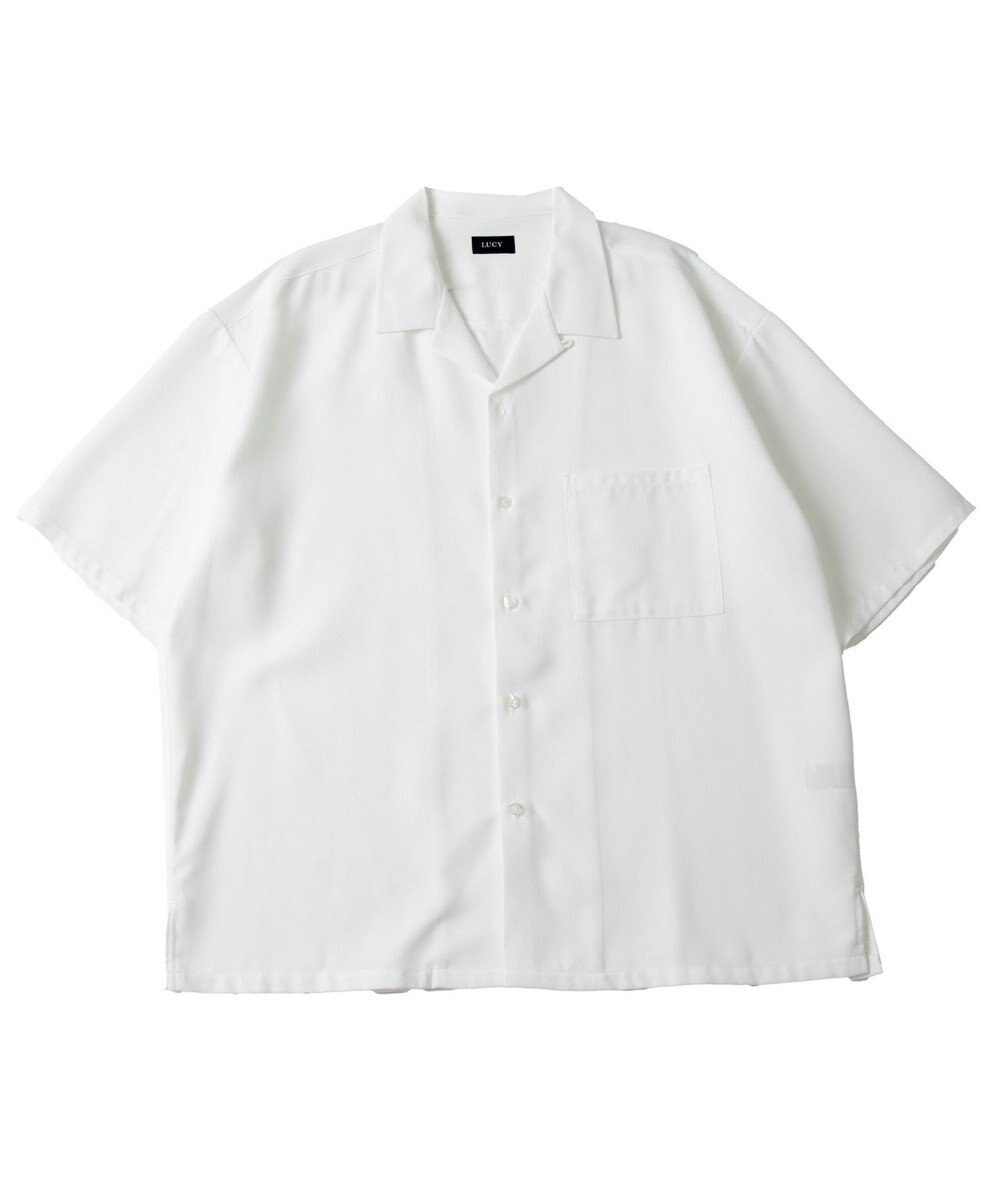 WEGO 【速乾/シワになりにくい】ドライポリオープンカラーシャツ(S) ホワイト