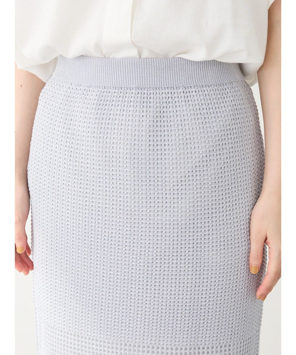Green Parks ２ｗａｙ　メッシュ編みニットＩラインスカート（ペチ付き） 
