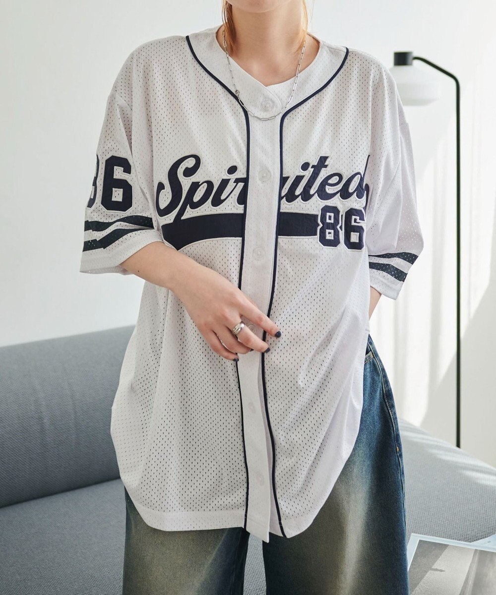 WEGO ベースボールメッシュビッグシャツ 