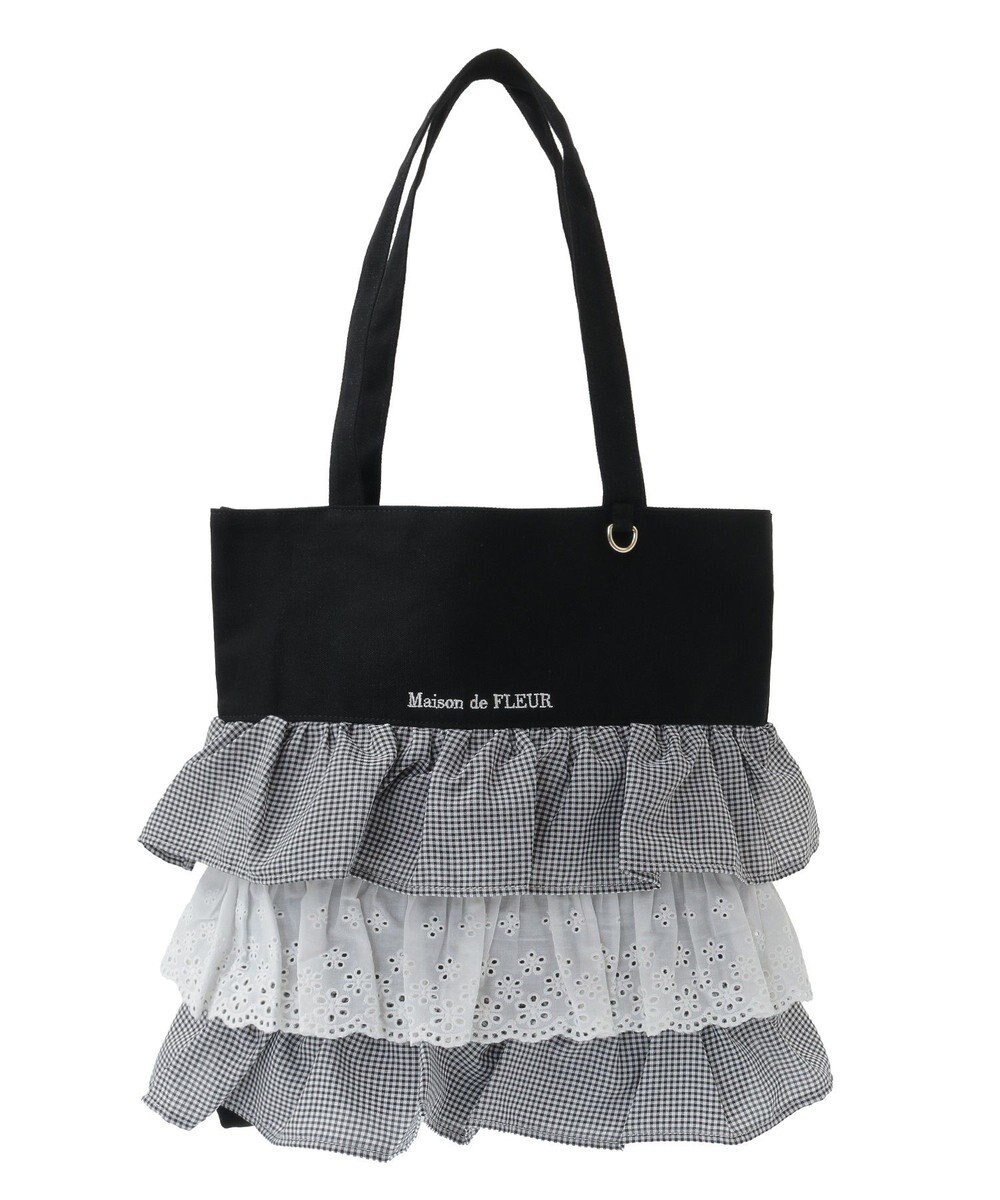 Maison de FLEUR EC限定フロントフリルトートバッグ 