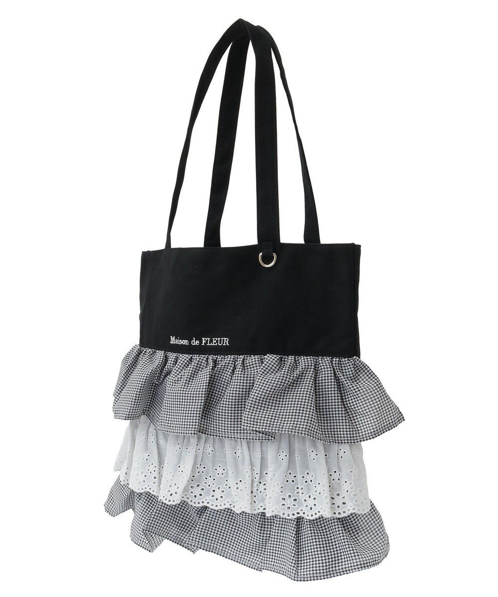 Maison de FLEUR EC限定フロントフリルトートバッグ 