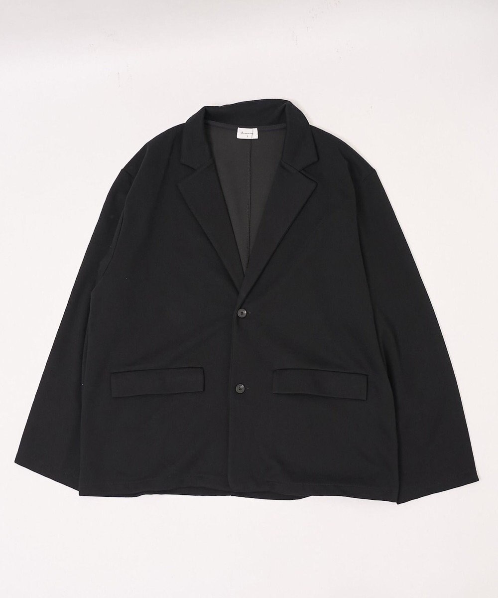 WEGO 【ユニセックス着用ITEM/MLサイズ展開】ボンディングスウェットテーラードジャケット 