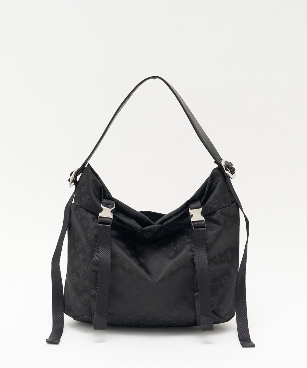 russet ナイロンジャガードメタルバックルショルダーバッグ M(CE-1671) 