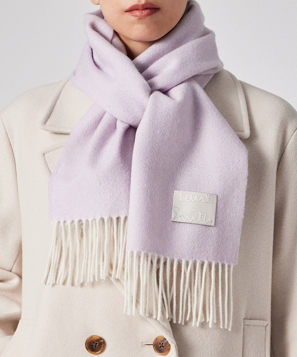 Paul Smith Cropped Logo カシミヤブレンド マフラー 
