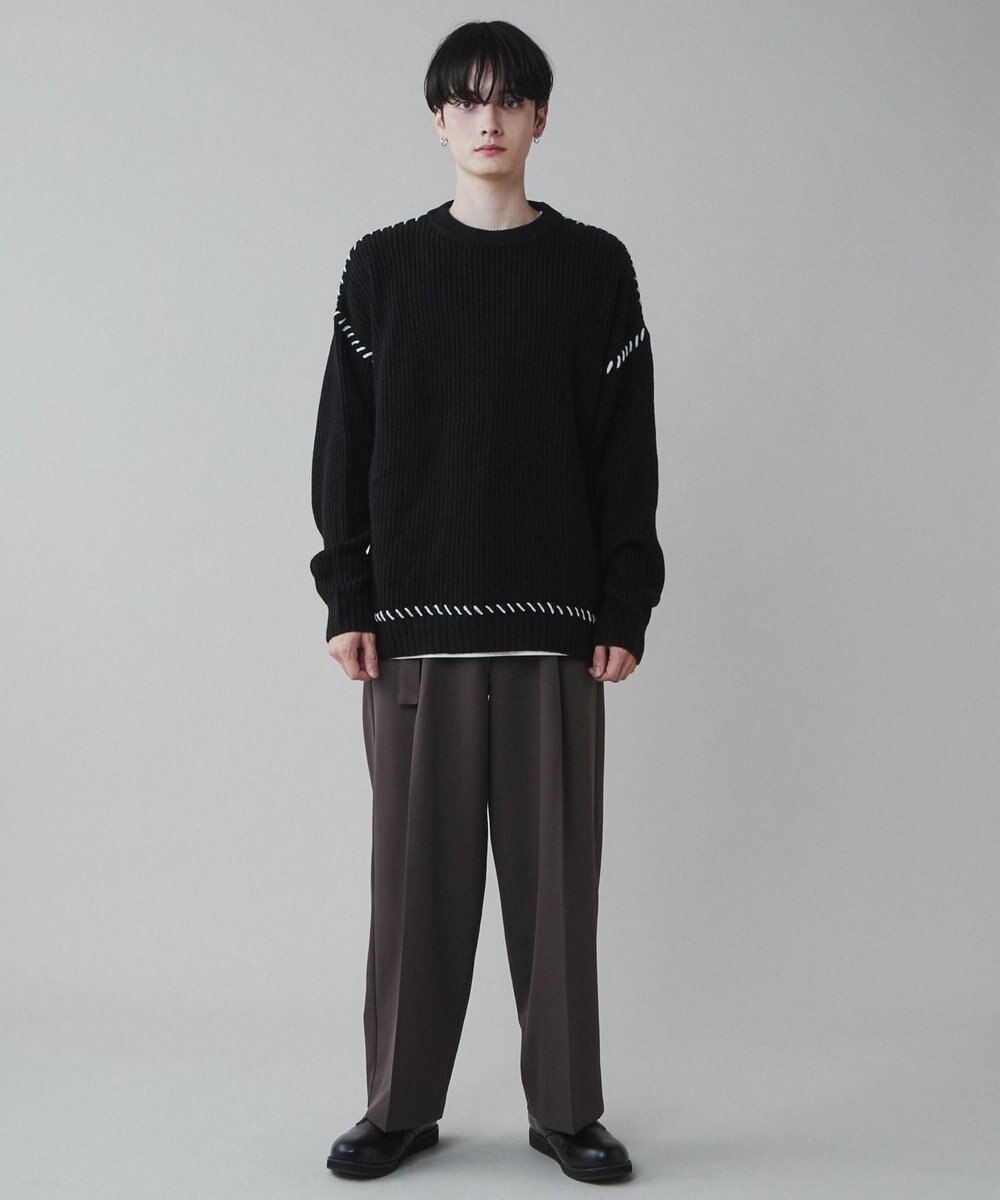 WEGO トロミ　ベルト付きワイドスラックス 