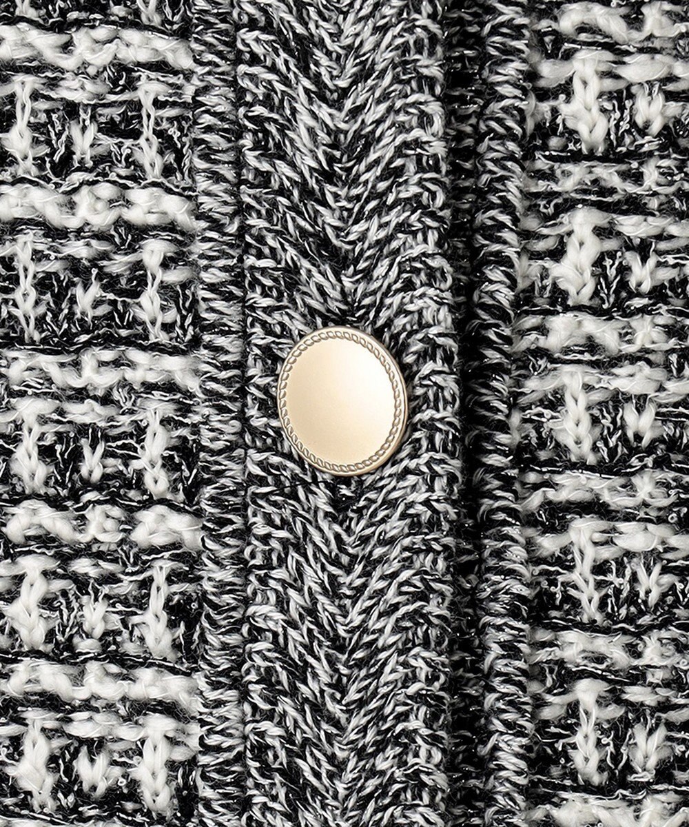 J.PRESS LADIES 【洗える】TWEED KNIT ミドル カーディガン 