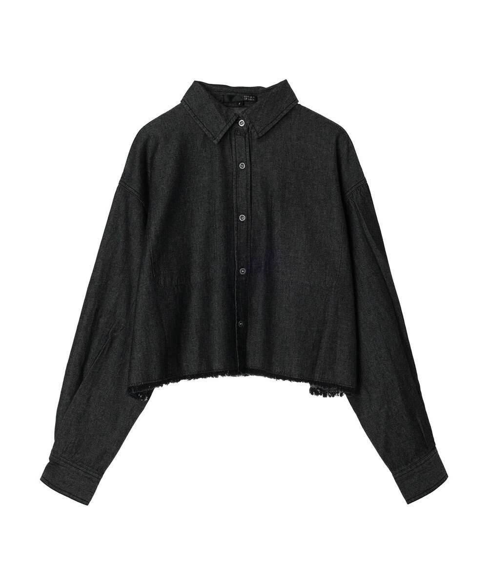 Green Parks ・ＳＵＧＡＲ　ＳＰＯＯＮ　クロップドデニムシャツ 