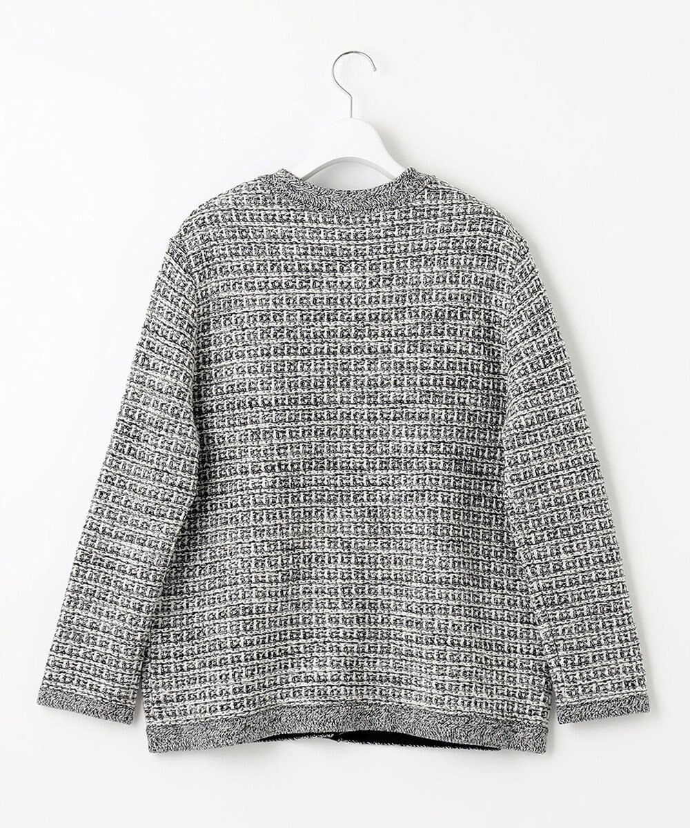 J.PRESS LADIES 【洗える】TWEED KNIT ミドル カーディガン 