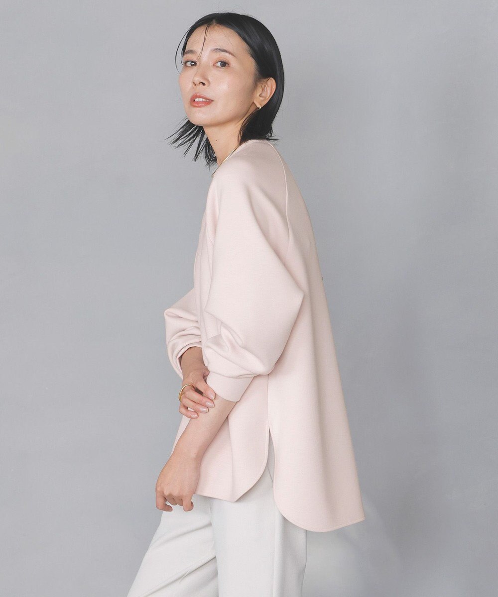 UNFILO L 【野呂佳代さん着用】BEAUTY FORM JERSEY バックZIPプルオーバー 