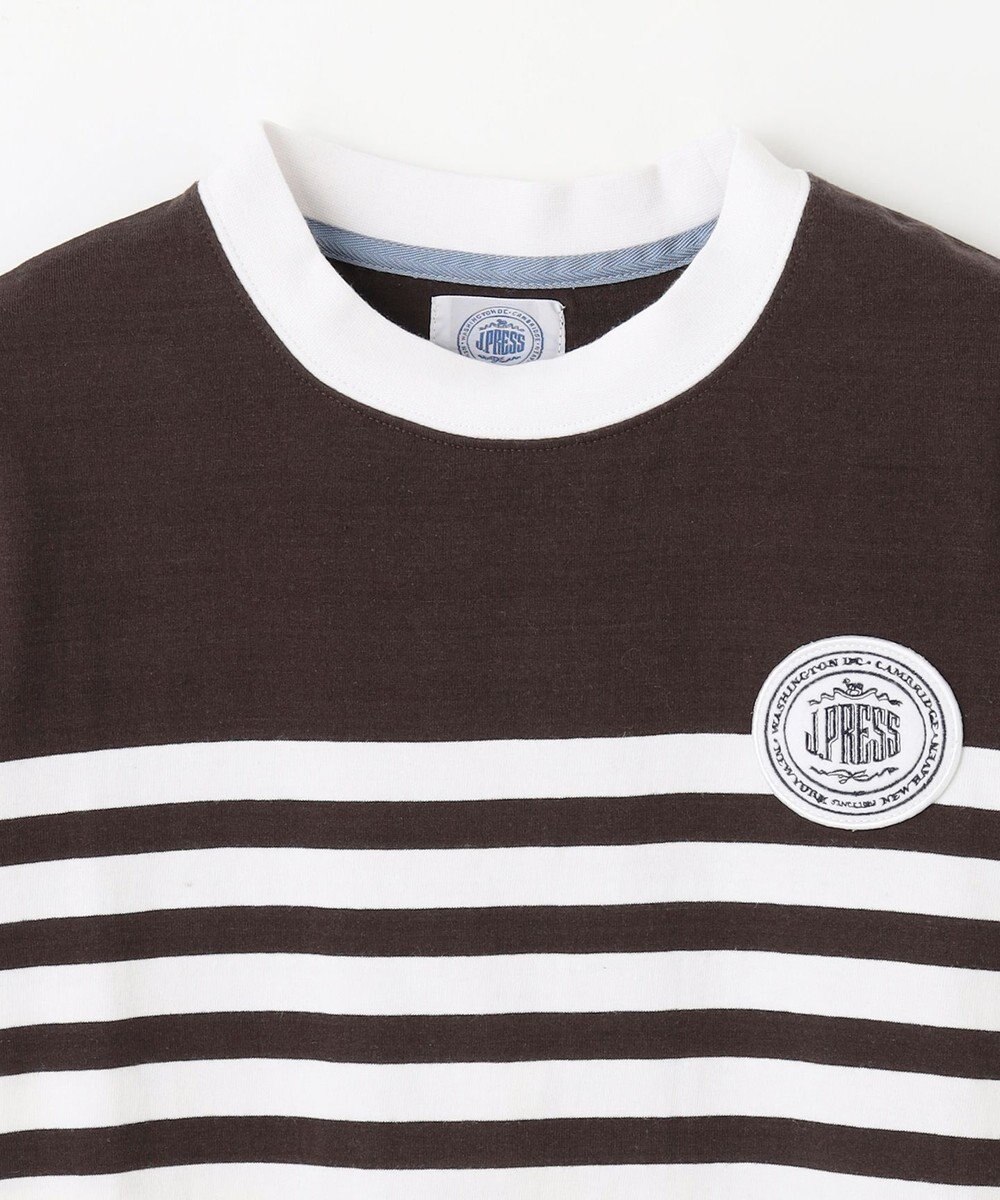 J.PRESS KIDS 【140-170cm】パネルボーダーハウスロゴ Ｔシャツ 