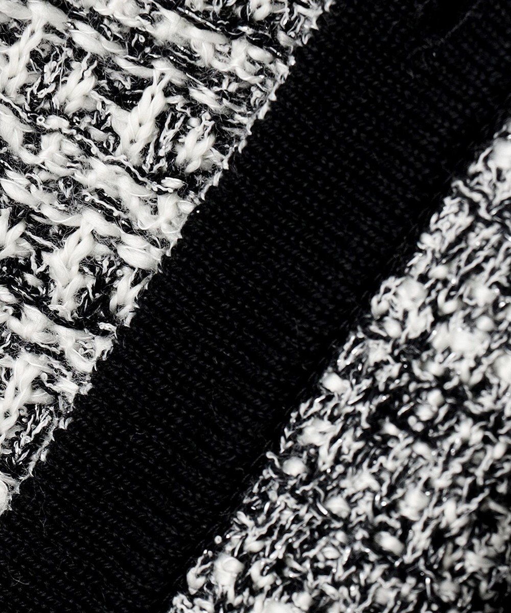 J.PRESS LADIES 【洗える】TWEED KNIT ミドル カーディガン 