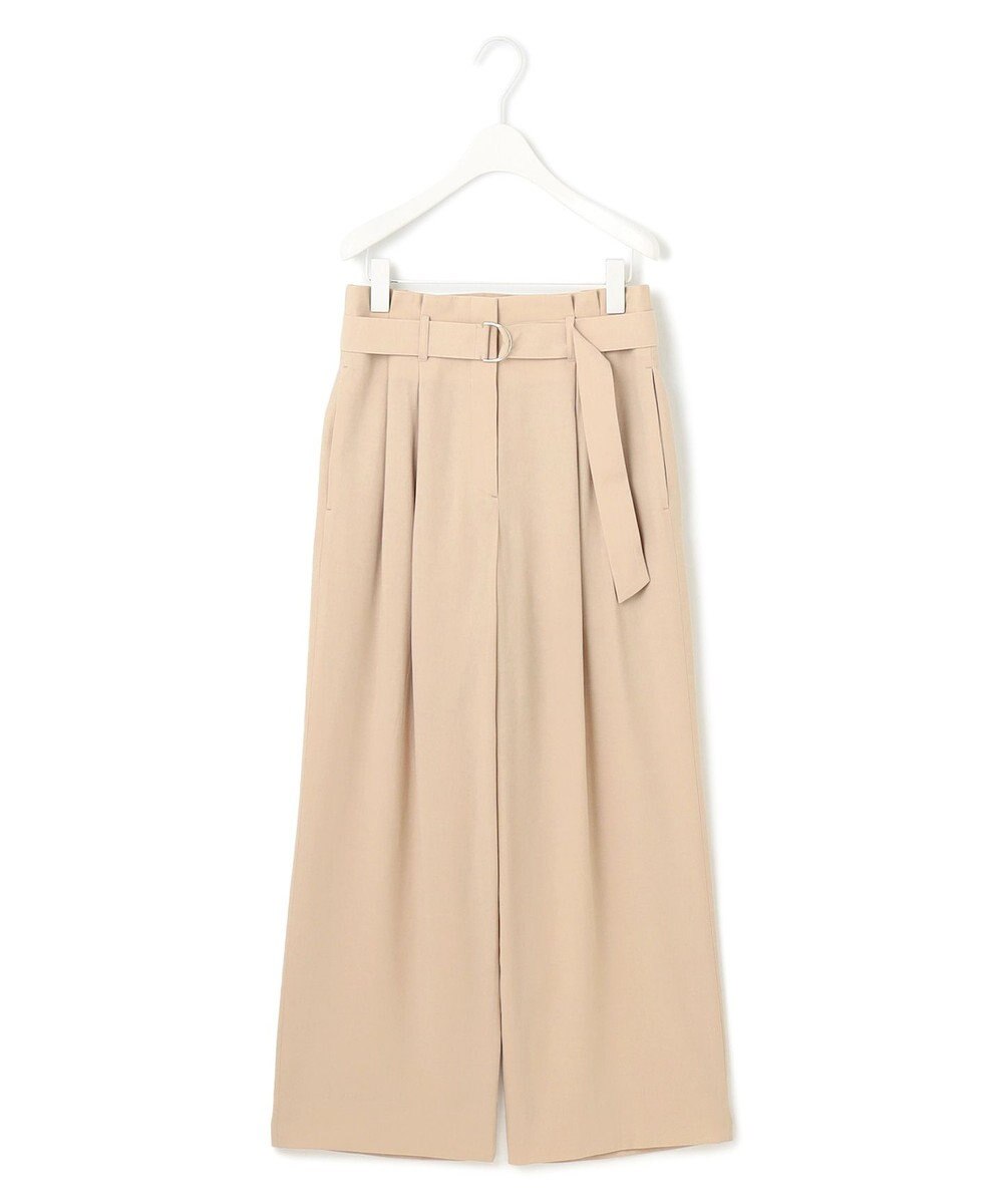 ICB 【接触冷感・UVカット・洗える】 T/Rドライリネン ワイドストレートパンツ 