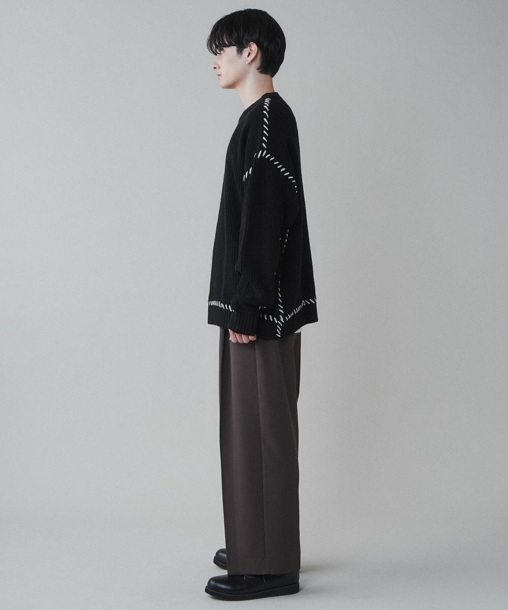 WEGO トロミ　ベルト付きワイドスラックス 