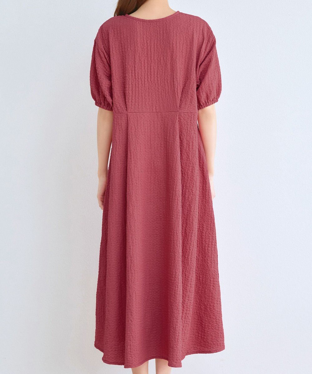 Tiaclasse L 【新色追加】ワッフルVネックワンピース 