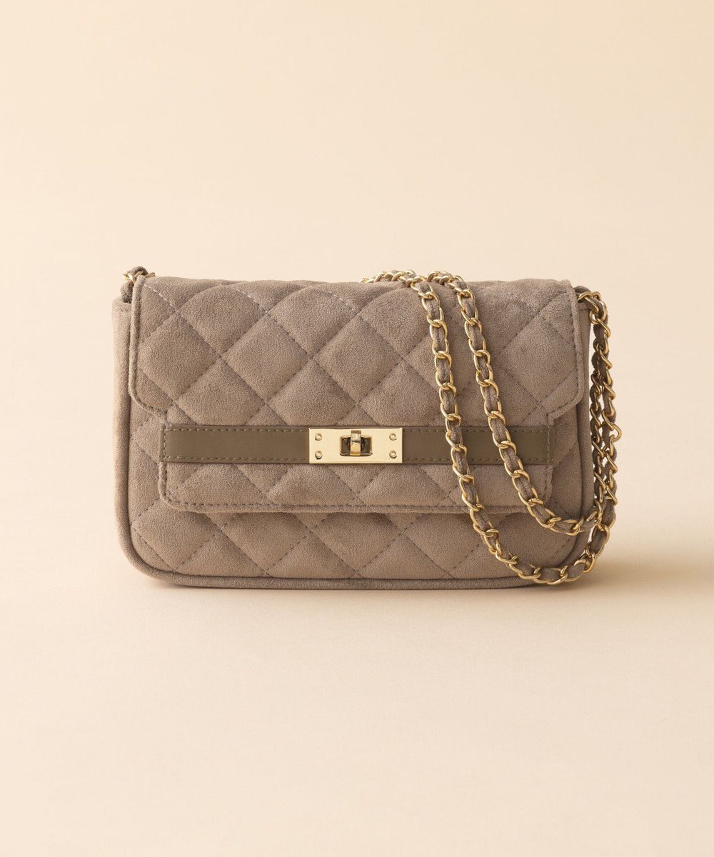 23区 スエード キルティング ショルダーバッグ 