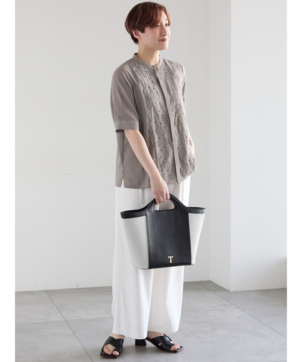 Te chichi レーヨンリネンストレートパンツ 