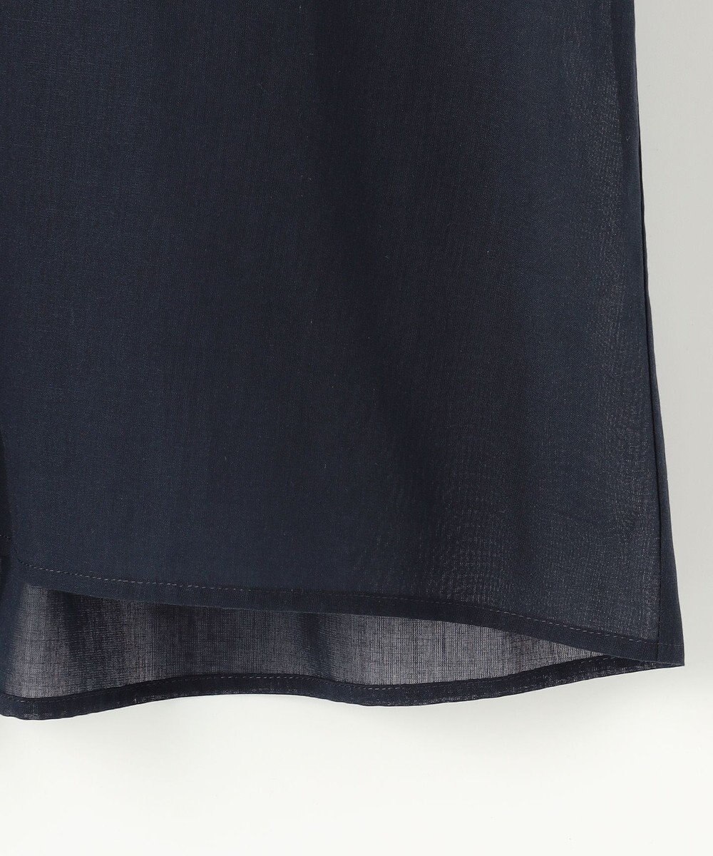 自由区 バンドカラーコットン ブラウス 