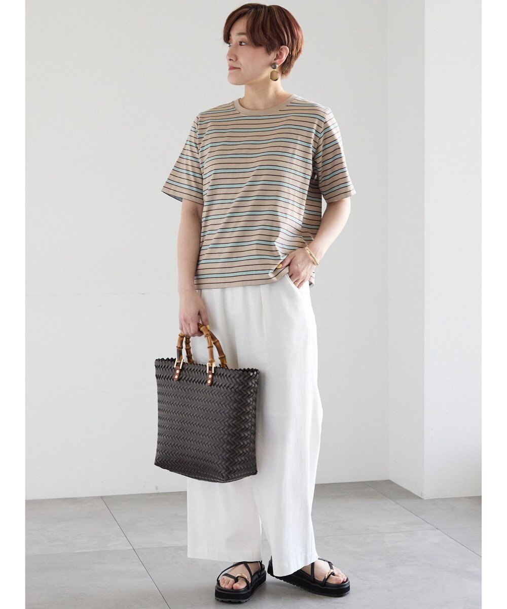 Te chichi レーヨンリネンストレートパンツ 