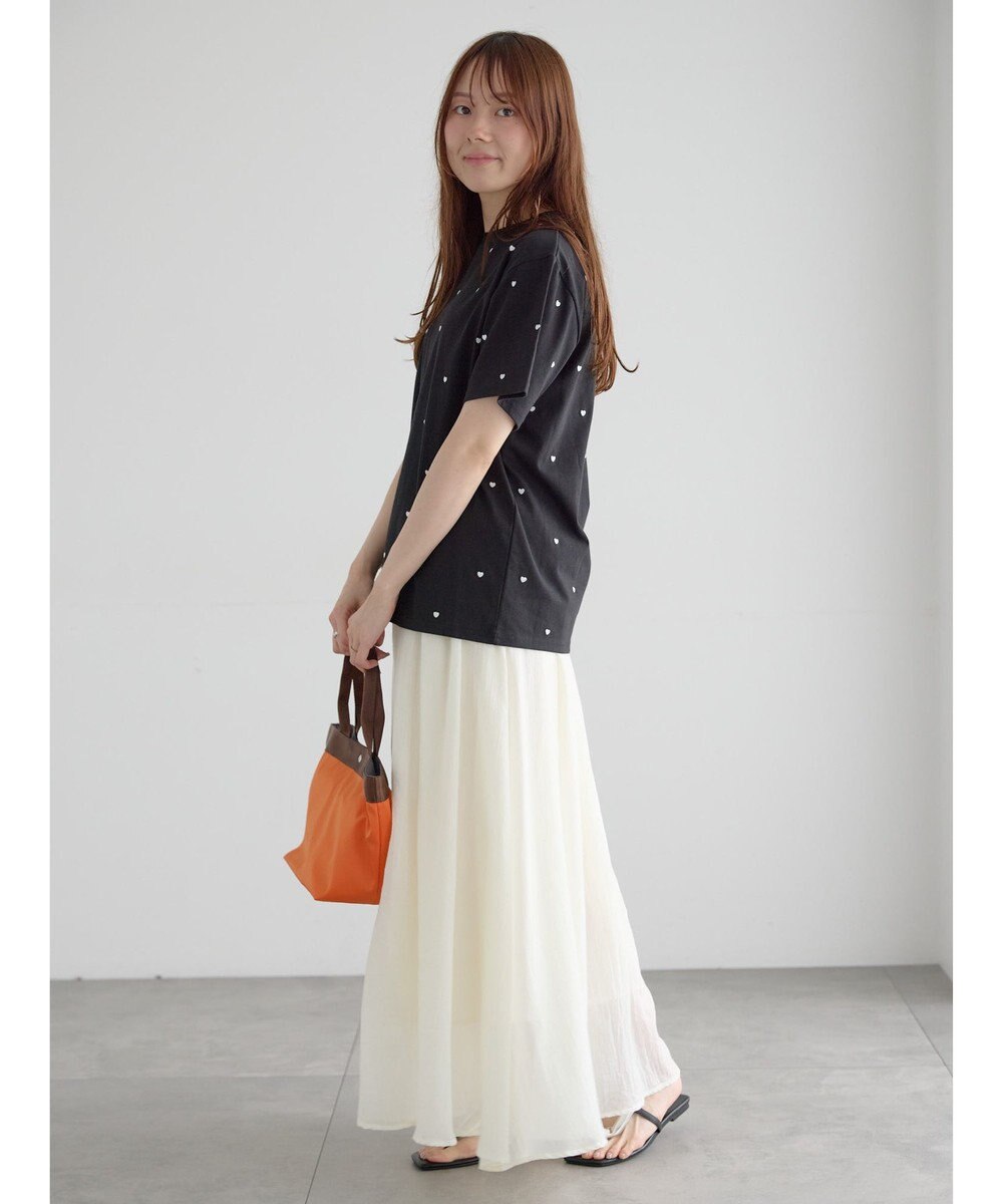 Te chichi 【接触冷感】ハート刺繍Tシャツ 