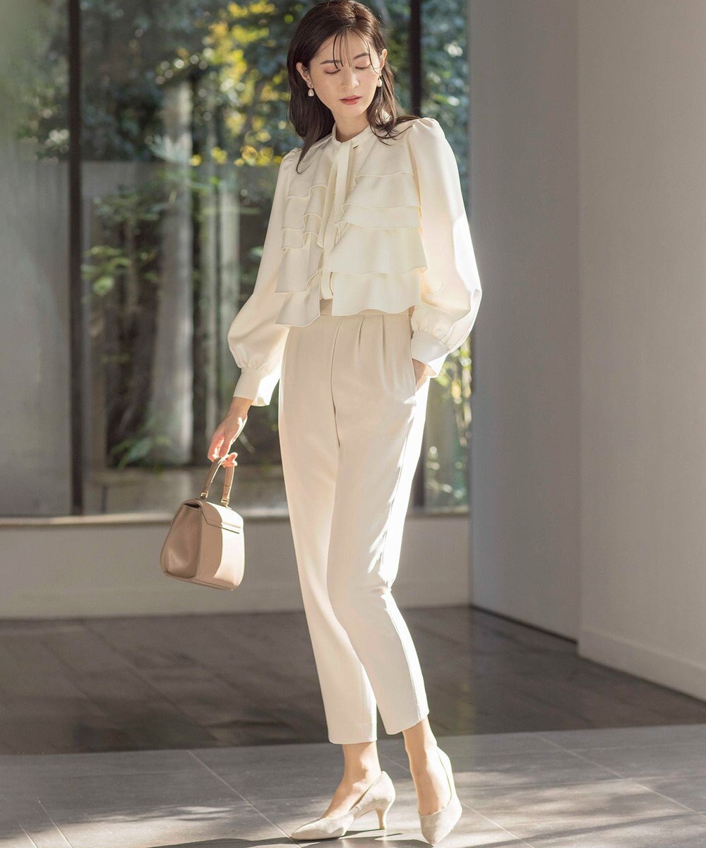 組曲 S 【KUMIKYOKU NAVY】コンフォータブルドレープ ラップパンツ 