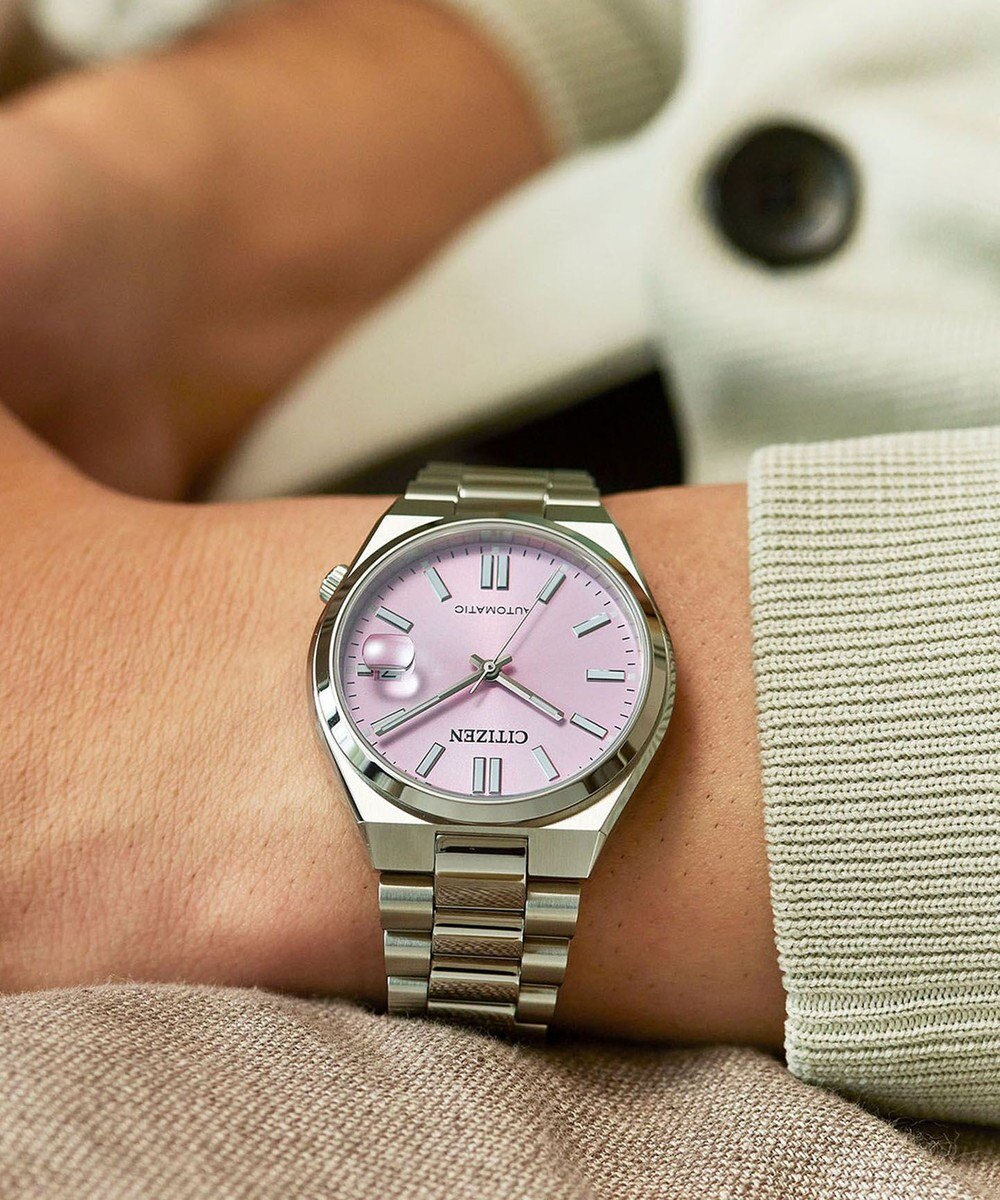 CITIZEN 【TSUYOSA 37mm】はなやかなパステルピンクのメカニカルウオッチ NJ0200-50Z 