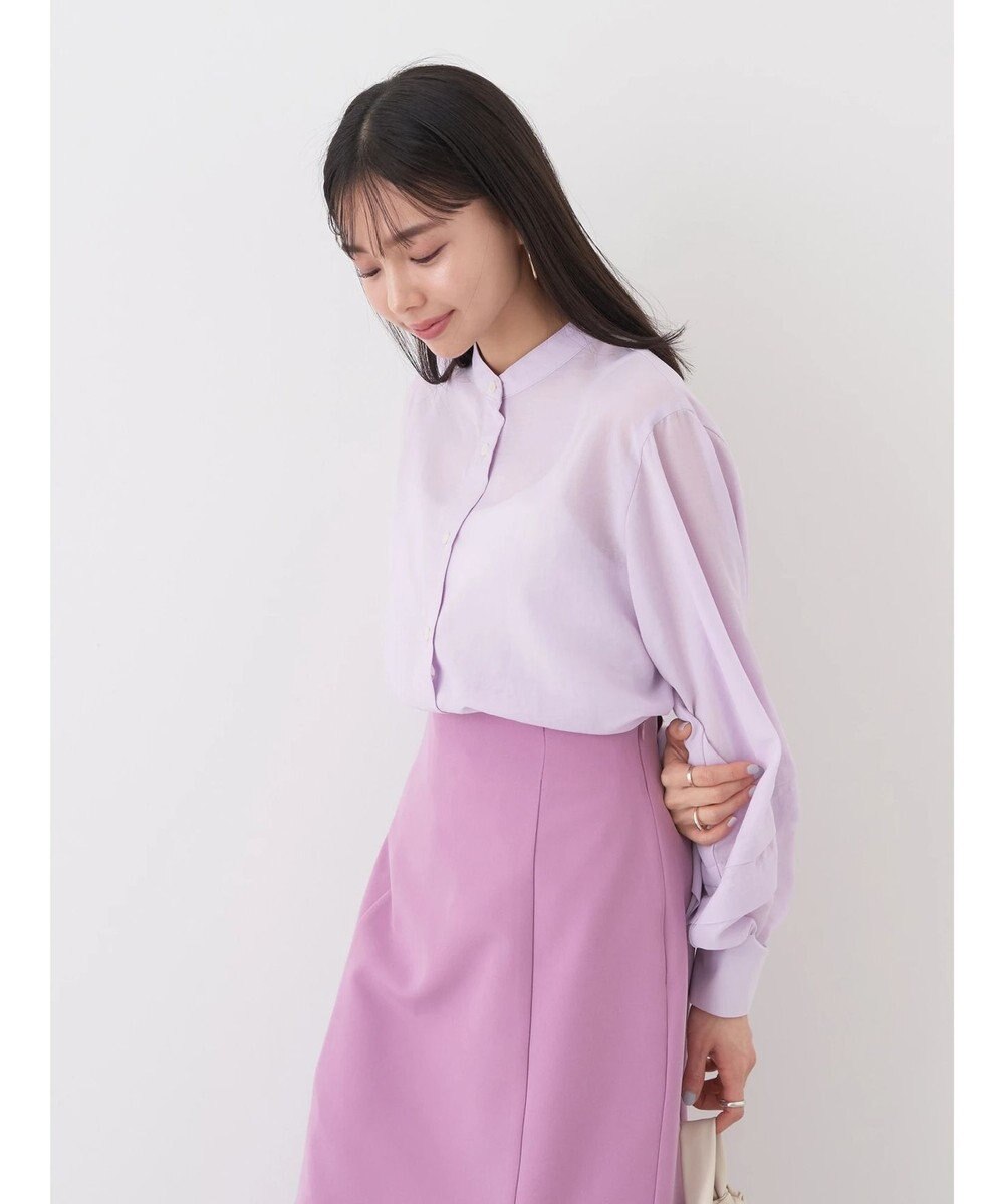 earth music&ecology ボリュームタック袖ブラウス 