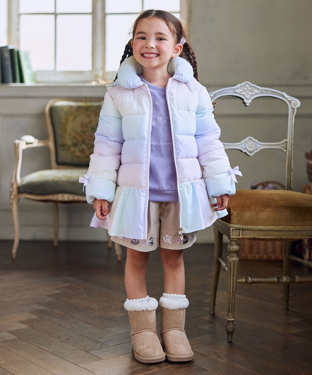 ANY KIDS ネコ刺繍 コーデュロイ ショートパンツ 