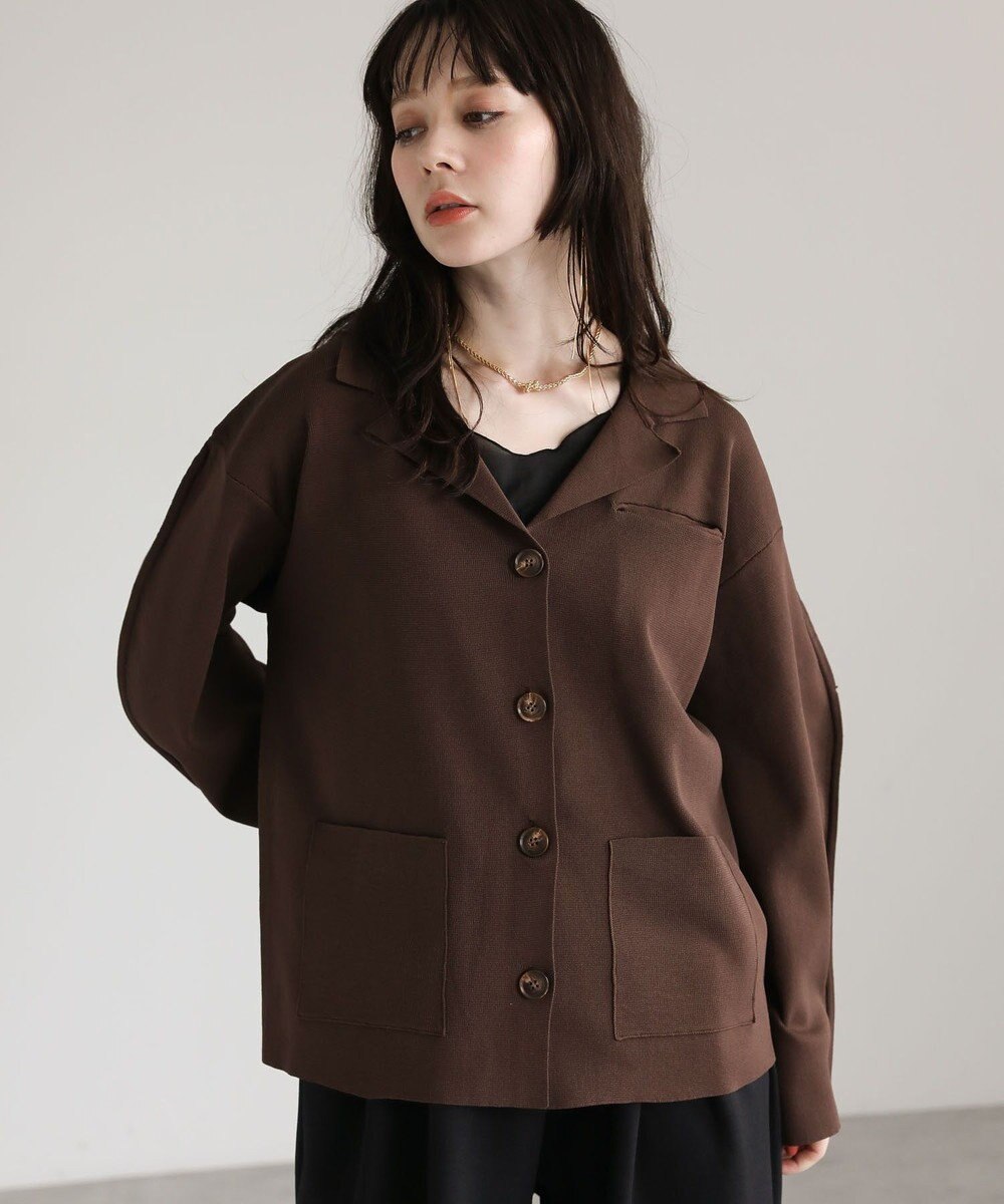 Green Parks ・ＥＬＥＮＣＡＲＥ　ＤＵＥ　ニットシングルジャケット 