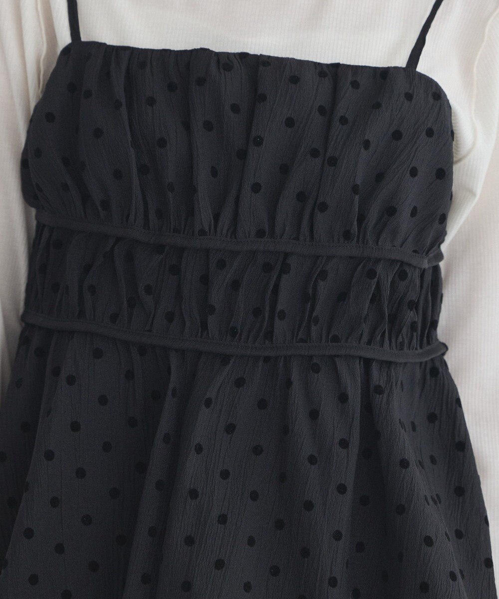 earth music&ecology ドットバルーンキャミチュニック 